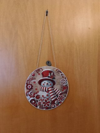 Fuoriporta Natale Diamond Painting 19 cm – Pupazzo