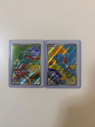 Cartas Pokémon Bulbasaur y Squirtle