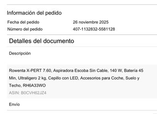 Aspirador sin cable Rowenta X-PERT 7.60