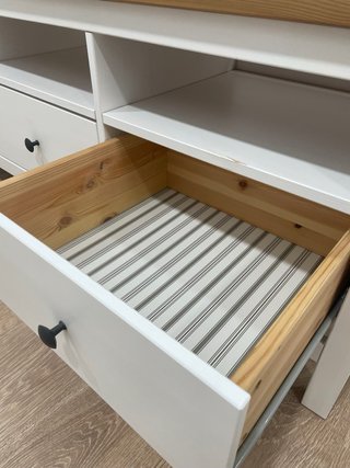 Mueble TV IKEA HEMNES - blanco y madera