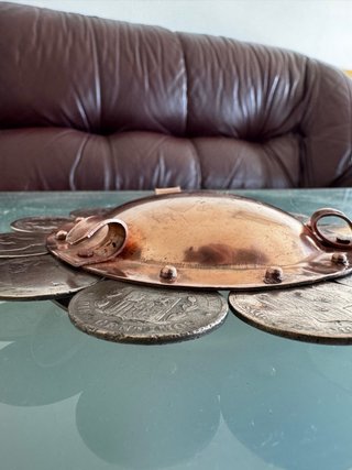 Cenicero Vintage de Cobre y Monedas