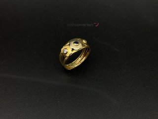 anillo oro 18k con piedra con circonita