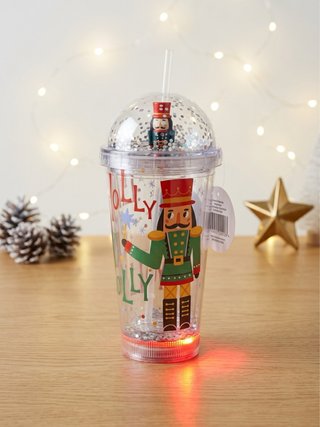 Vaso Navideño con Luces LED