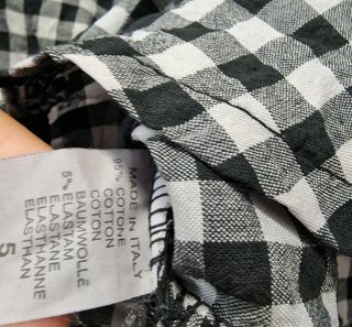 Camisa de Cuadros Vichy Blanco y Negro