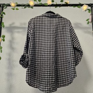 Camisa de Cuadros Vichy Blanco y Negro