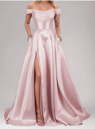 Vestido rosa de Boda Estilo Princesa.Dama de Honor