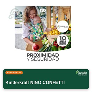 Kinderkraft NINO CONFETTI portabebés ergonómico