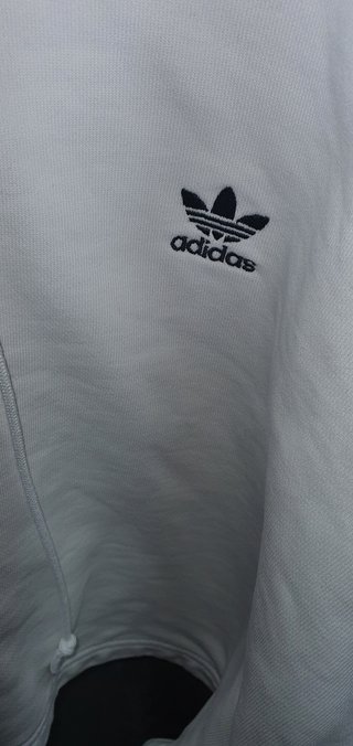 Sudadera Adidas blanca rayas negras T. 34