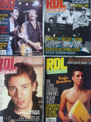 8 Revistas de Rock de luz años 80