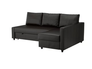 Sofá Cama con Chaiselongue FRIHETEN Negro