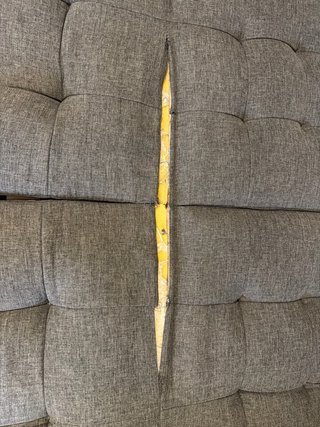 Sofá Cama Gris Tela  Cama abierta ancho 105