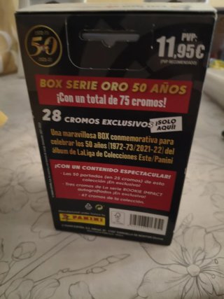 Box Caja Serie Oro 50 Años Liga 21/22 Panini