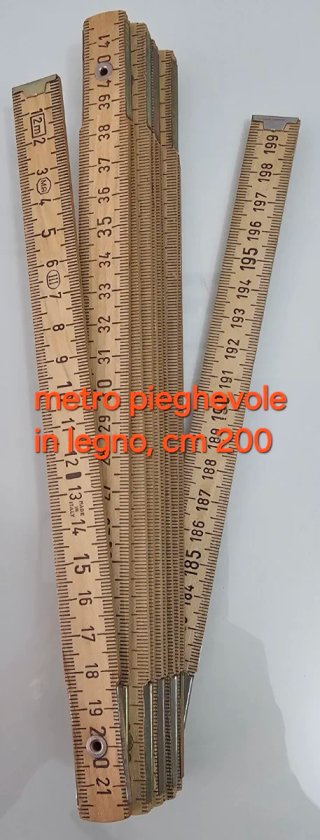 Metro pieghevole in legno cm 200