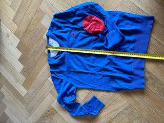 Jersey El Ganso azul con coderas rojas
