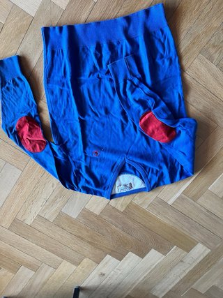 Jersey El Ganso azul con coderas rojas