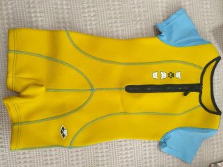 Traje neopreno niño amarillo y azul Arena 7-8