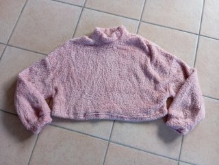 Maglione Teddy rosa Tg XS