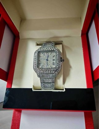 Reloj MoissanitaCRTR elegante para hombre/mujer