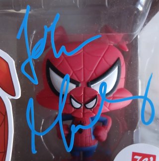 Funko Pop Spider-Ham Firmado John Mulaney(Beckett)