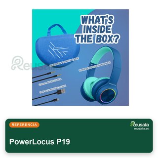 PowerLocus auriculares bluetooth niños luces LED