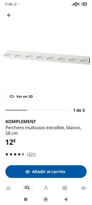 Colgador Ikea 58cm