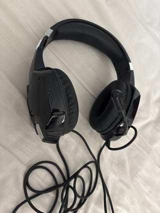 Cascos Gaming Negros con Micrófono