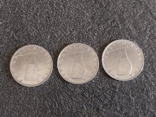 5 Lire Delfino 1986, 1988, 1989 Set 3 monete