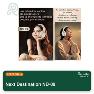 Next Destination Auriculares Bluetooth 5.3 Diadema