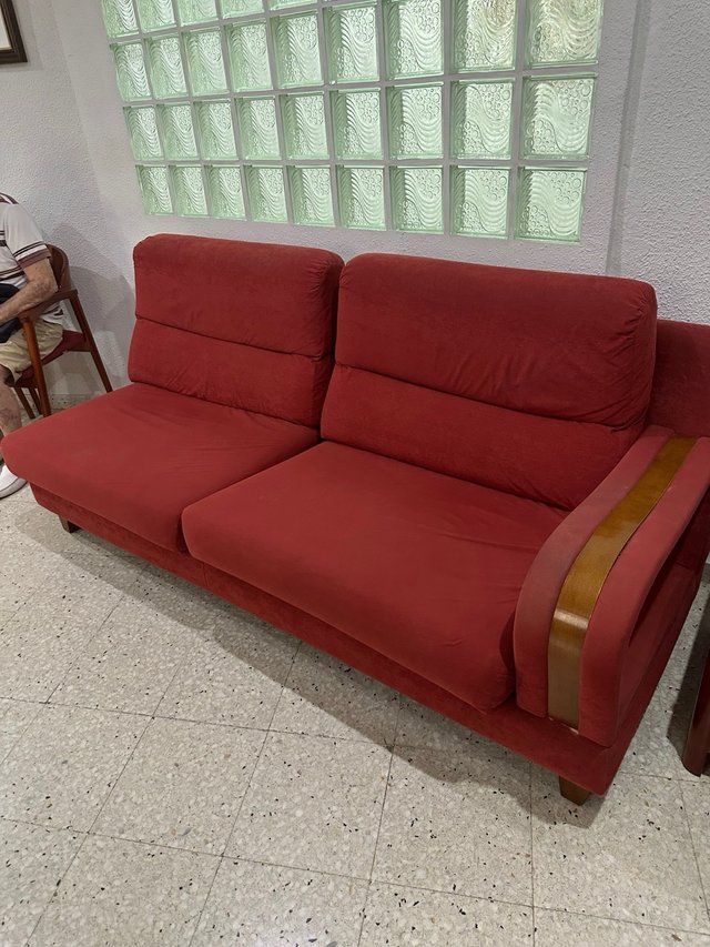 Sofá desenfundable granate