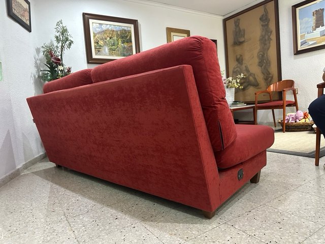Sofá desenfundable granate