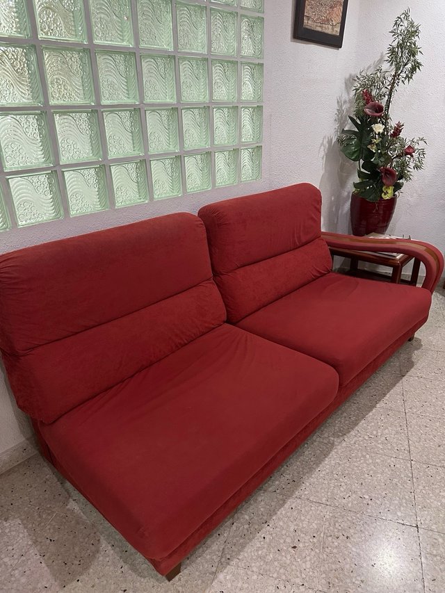 Sofá desenfundable granate