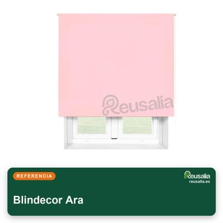 Blindecor Ara estor enrollable translúcido rosa