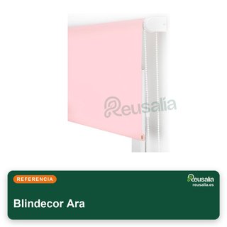 Blindecor Ara estor enrollable translúcido rosa