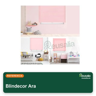Blindecor Ara estor enrollable translúcido rosa