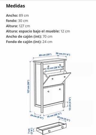 Zapatero HEMNES IKEA Blanco
