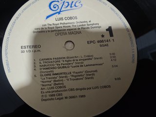 Luis Cobos Opera Magna LP España 1989