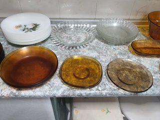 Lote Vajilla Duralex Ambar Vintage