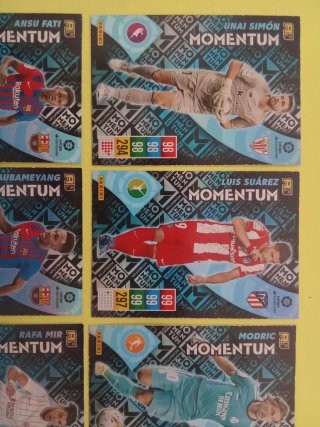 Lote completo 6 momentum Adrenalyn 21-22