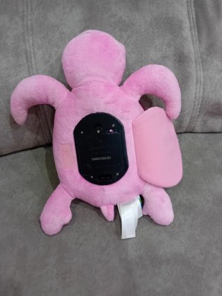 Tortuga de peluche rosa con luz