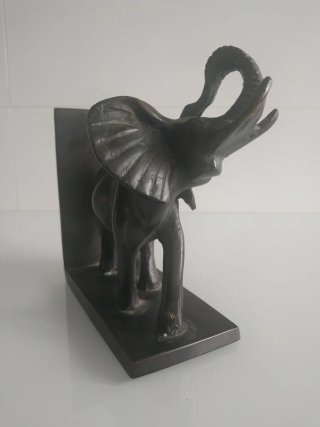 Sujetalibros de Bronce con Elefantes