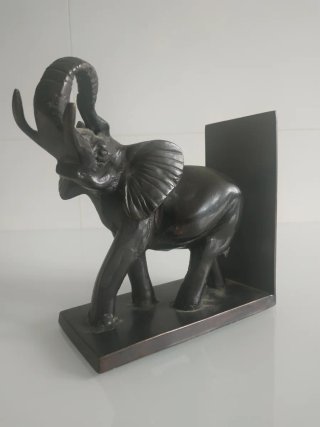 Sujetalibros de Bronce con Elefantes