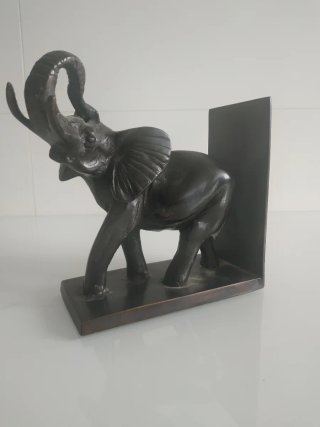 Sujetalibros de Bronce con Elefantes
