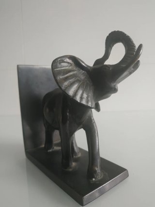 Sujetalibros de Bronce con Elefantes