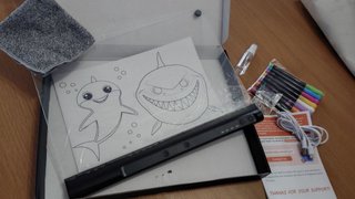 Lavagna luminosa per disegnare, effetto neon