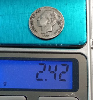 España 50 cent Plata 1880 Alfonso XII