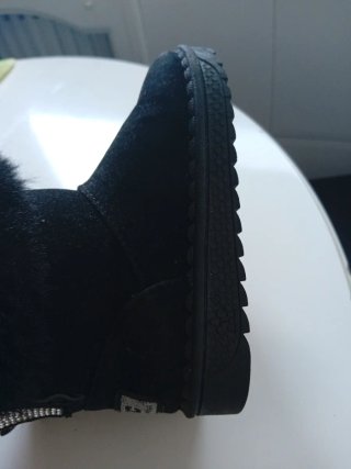 Botas de niña negras con pelo tipo UGG
