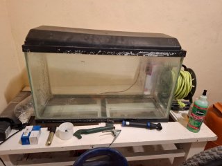 Acuario de cristal y plástico