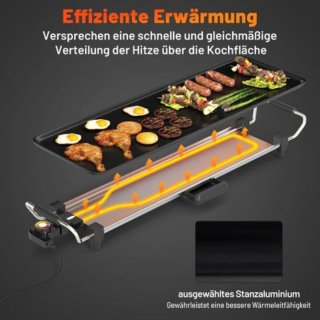 Plancha eléctrica COSTWAY Teppanyaki 70 cm 1800W