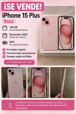 iPhone 15 Plus Rosa