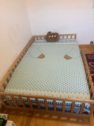 Cama Montessori de Madera de Pino 120x190
